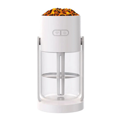Difusor Aromas 150ml Efeito Chama - Humidificador Ultrassónico Comando Distância Desligamento Automático