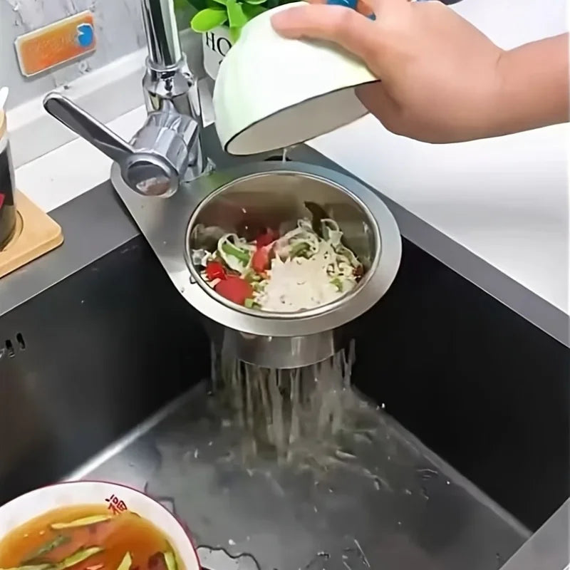 Cesta de Drenagem Cisne para Pia de Cozinha | Organizador Resistente que Economiza Espaço