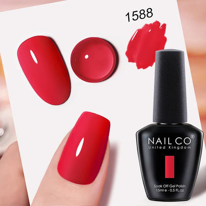 Verniz Gel NAILCO 15ml UV/LED Sem Hema/TPO – Base e Top Coat Profissional Semi-Permanente