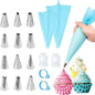 Kit Sacos de Pastelaria em Silicone – Bicos Inox Reutilizáveis para Decorar Bolos