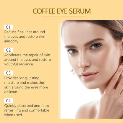 Sérum Olhos 5% Café Reduz Linhas Finas Clareia Olheiras Diminui Bolsas Colágeno Hidratação