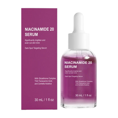 Sérum Niacinamida Iluminador – Controlo Oleosidade Firmeza Clareia Manchas Hidratante Asiaticoside Reparador