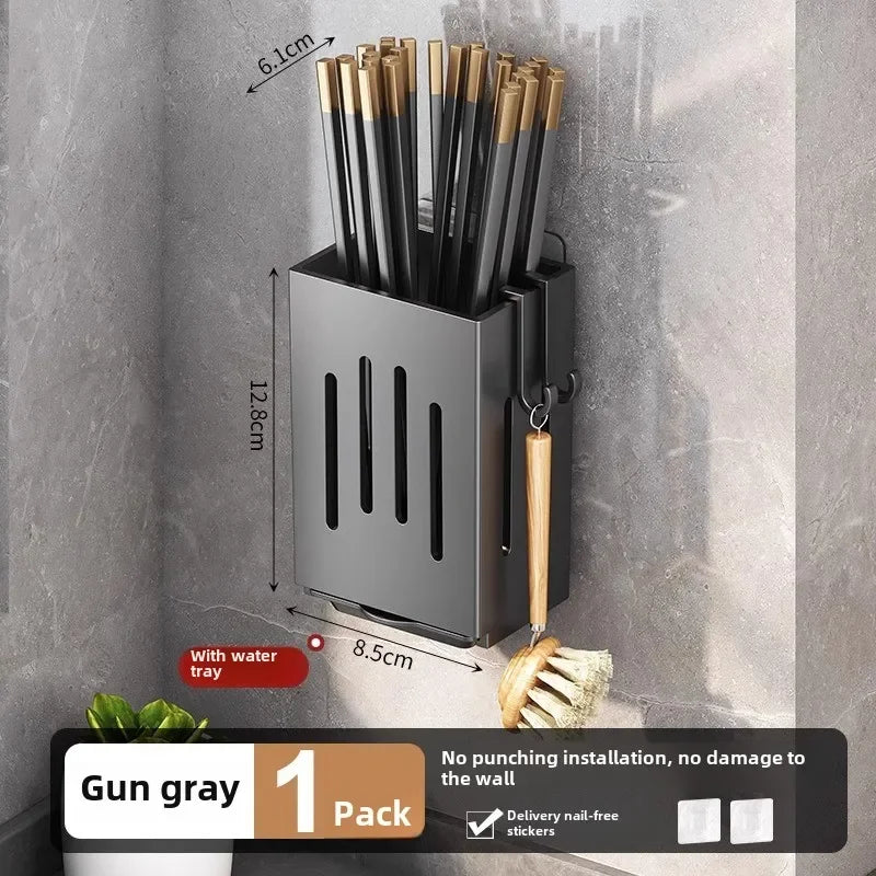 Suporte Utensílios Cozinha – Organizador Parede sem Furos para Colheres e Garfos