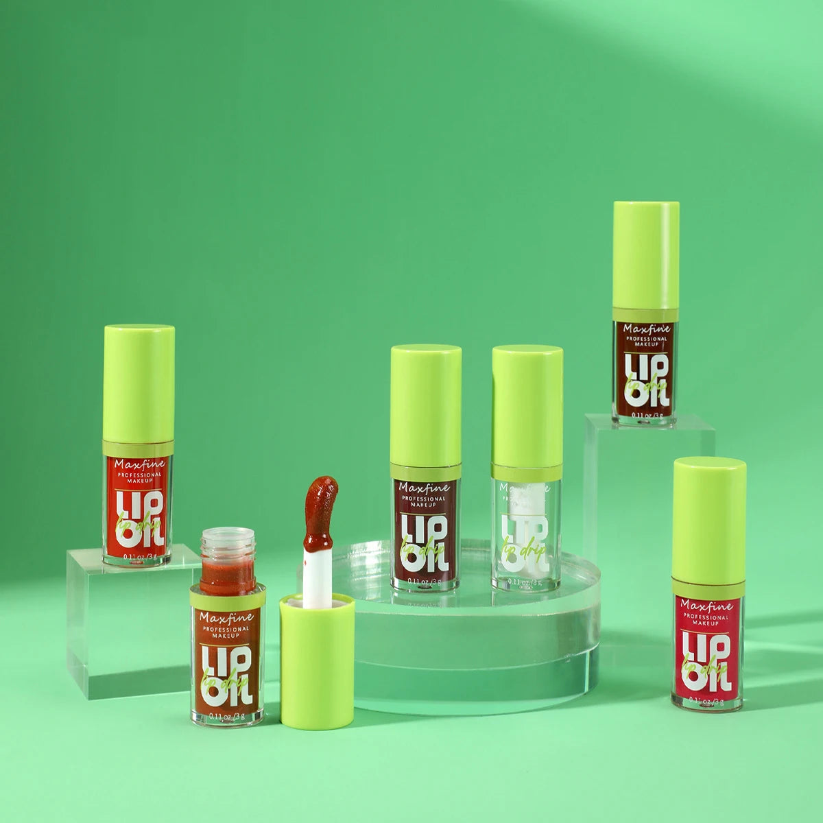 Gloss Labial Impermeável Hidratante Longa Duração - Líquido Não Transfere Embalagem Verde