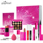 Conjunto Presente POPFEEL Rosa | Kit Maquilhagem com Sombras, Blush e Batom para Meninas
