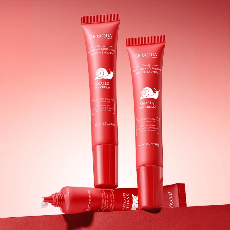 Conjunto BIOAQUA Caracol Anti-Idade | Sérum, Creme de Olhos e Hidratante Iluminador