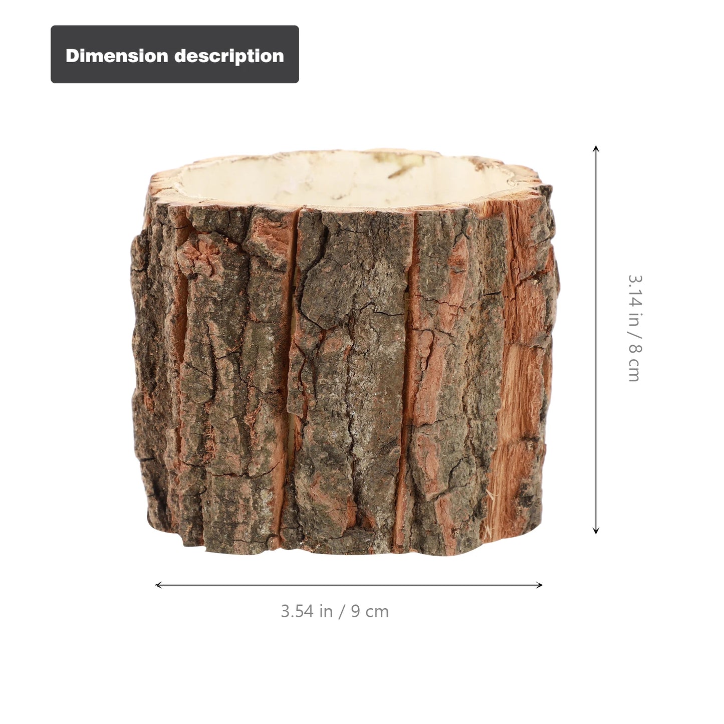 Cachepô de Madeira Casca Natural Rústico | Vaso Decorativo para Plantas