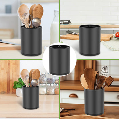 Suporte Talheres Rotativo 360º em Inox – Escorredor Pauzinhos Colheres Garfos | Organização Cozinha