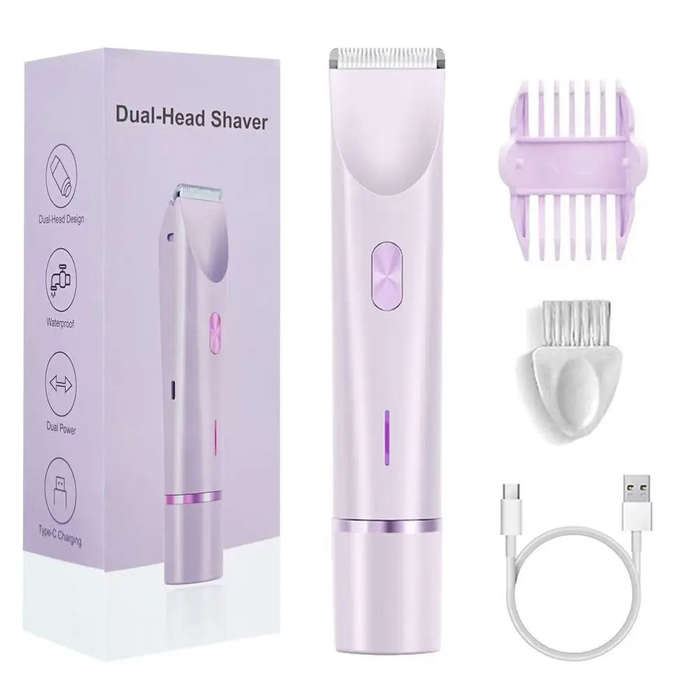 Depilador Elétrico Mini Dupla Cabeça Impermeável