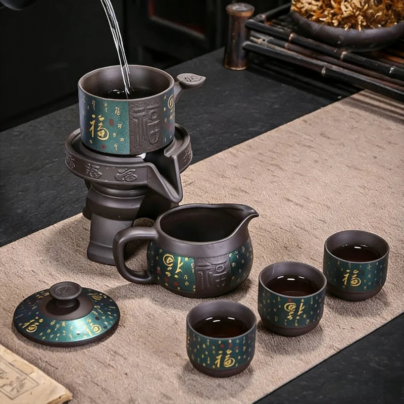 Conjunto de Chá Kung Fu Tradicional Chinês 10 Peças | Porcelana Bone China para 8 Pessoas
