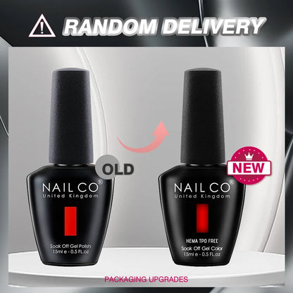 Verniz Gel NAILCO 15ml UV/LED Sem Hema/TPO – Base e Top Coat Profissional Semi-Permanente