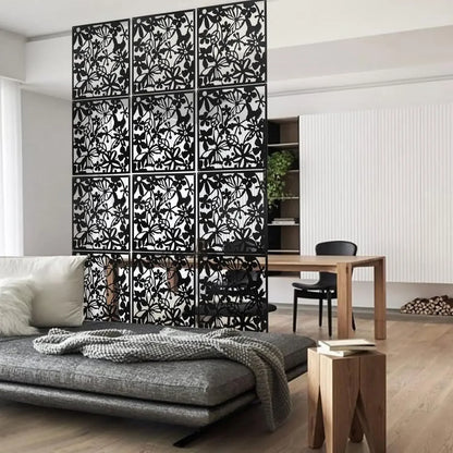 Divisória Decorativa Borboletas 12 Peças PP - Biombo Parede 1,92m²