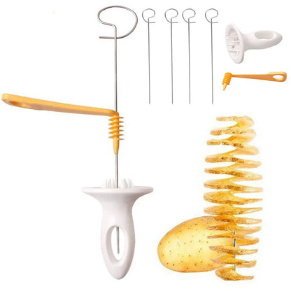 Fatiador Batata Espiral Giratório Inox