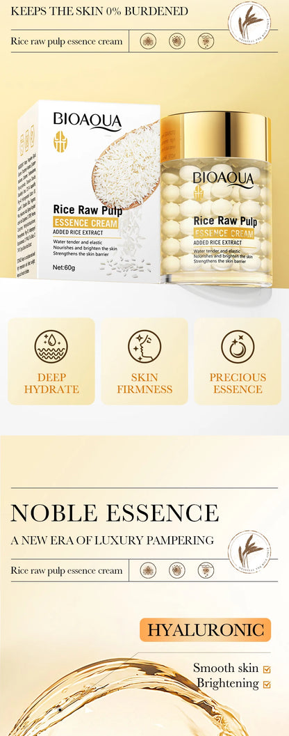 Creme Essência BIOAQUA Arroz | Hidratação Profunda, Iluminador e Firmeza Rejuvenescedora