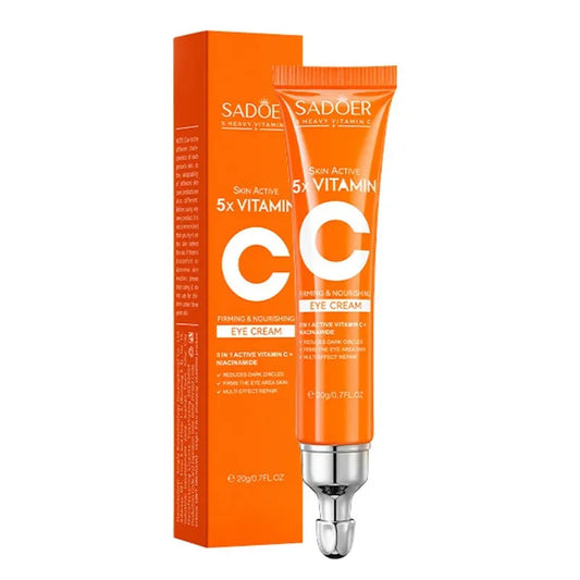 Creme Olhos SADOER Vitamina C – Anti-Olheiras Bolsas Removedor Hidratante Iluminador Firmeza Cuidado Pele Olhos