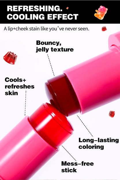 Blush Stick 2 em 1 Handaiyan | Tint Jelly para Lábios e Maçãs do Rosto