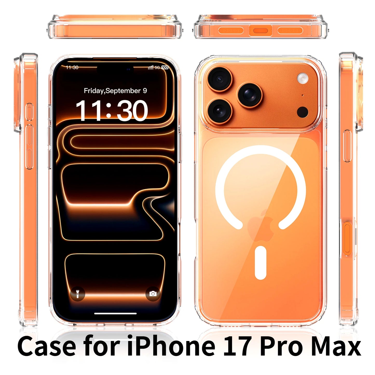 Capa Transparente iPhone com MagSafe | Proteção Slim e Carregamento Magnético