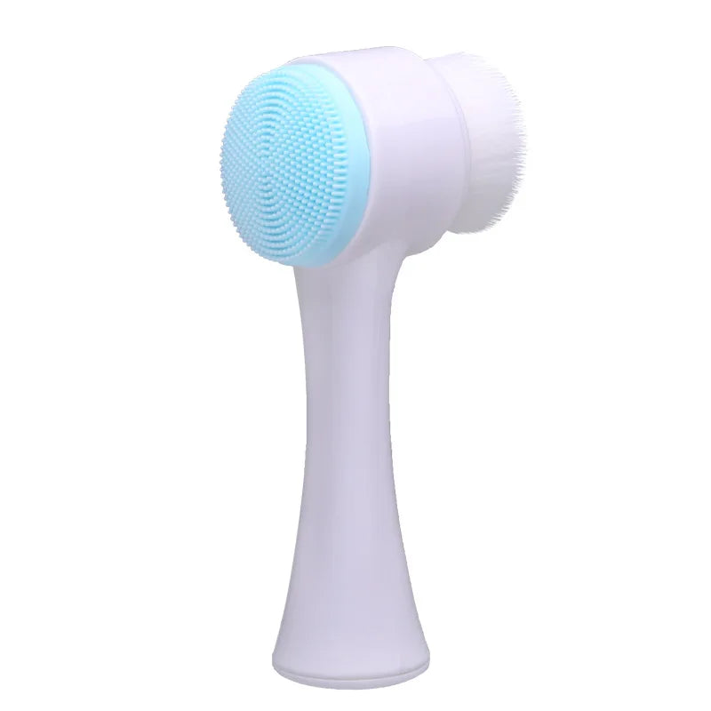 Escova Limpeza Facial Silicone Dupla Face 3D
