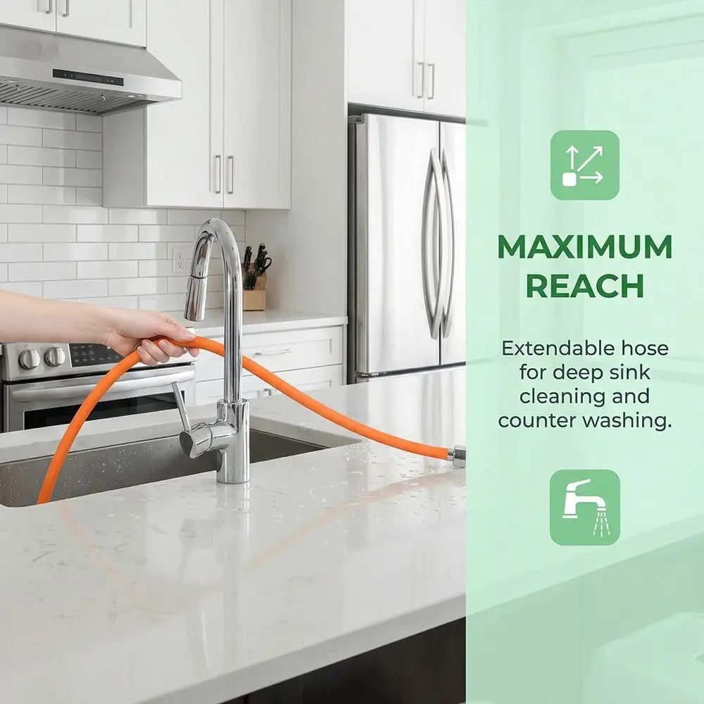 Extensor Torneira Flexível 360º Silicone - Tubo Alongador Rotável | 20/30/50cm