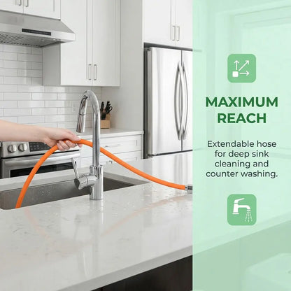 Extensor Torneira Flexível 360º Silicone - Tubo Alongador Rotável | 20/30/50cm