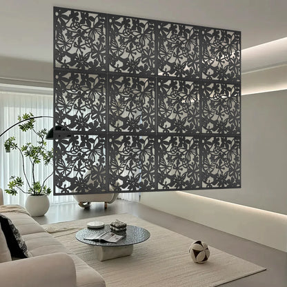 Divisória Decorativa Borboletas 12 Peças PP - Biombo Parede 1,92m²