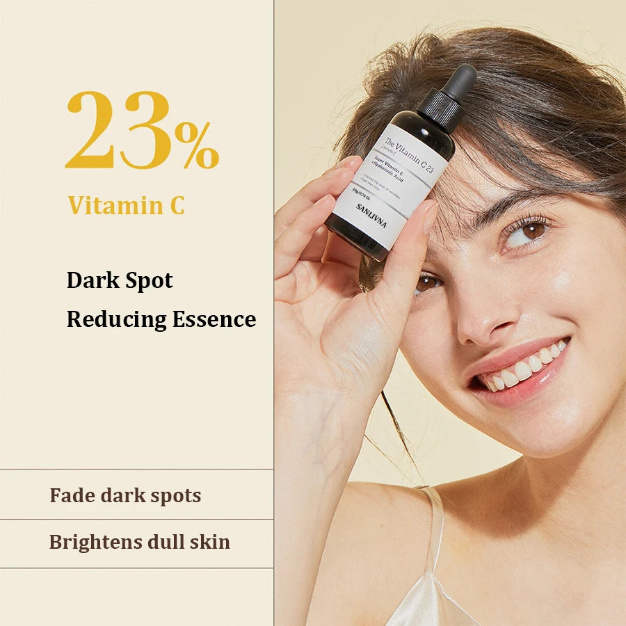 Sérum Vitamina C Pura 23% com Vitamina E e Ácido Hialurônico 20g - Ilumina Hidrata Uniformiza Tom