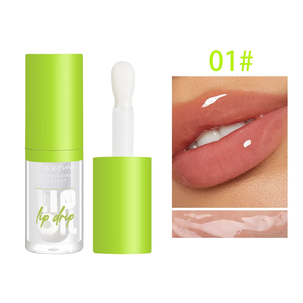 Gloss Labial Impermeável Hidratante Longa Duração - Líquido Não Transfere Embalagem Verde