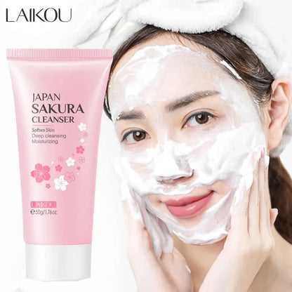 Espuma de Limpeza LAIKOU 50g | Remove Pontos Negros e Controla Oleosidade