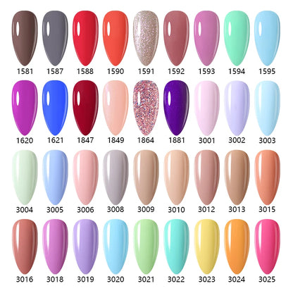 Verniz Gel NAILCO 15ml Série Vermelho Escuro – Cores Glitter UV Manicure Profissional Semi-Permanente