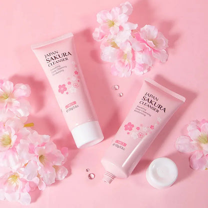 Gel Limpeza LAIKOU Sakura 100g – Controlo Oleosidade Hidratação Duradoura Limpeza Profunda Poros