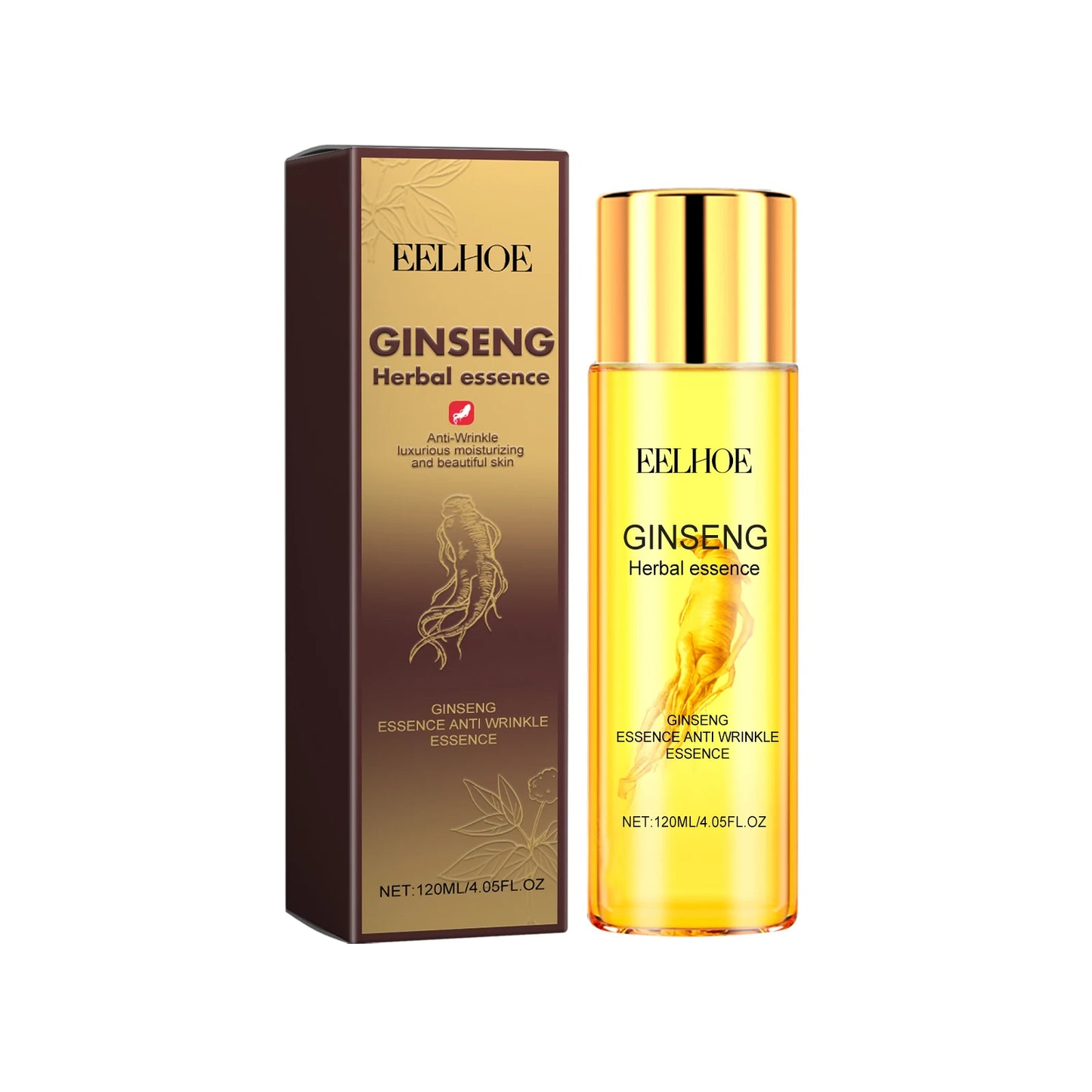 Sérum Anti-Rugas EELHOE Ginseng Polipeptídeo – Óleo Essencial Anti-Idade Firmeza Hidratante Suaviza Pele Reduz Linhas Finas