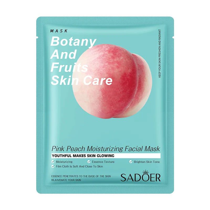 Máscara Facial Folha Frutas Plantas Naturais – Hidratante Controlo Oleosidade Iluminador Reduz Poros