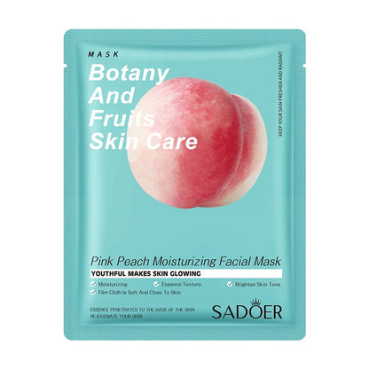 Máscara Facial Folha Frutas Plantas Naturais – Hidratante Controlo Oleosidade Iluminador Reduz Poros