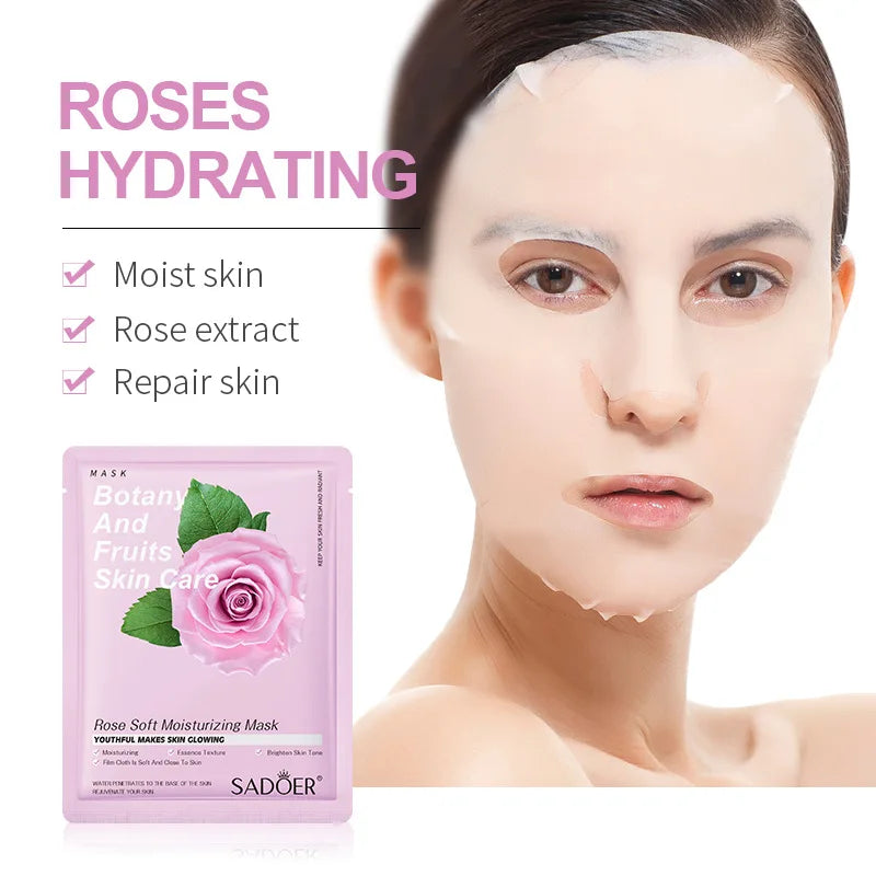 Máscara Facial Folha Frutas Plantas Naturais – Hidratante Controlo Oleosidade Iluminador Reduz Poros