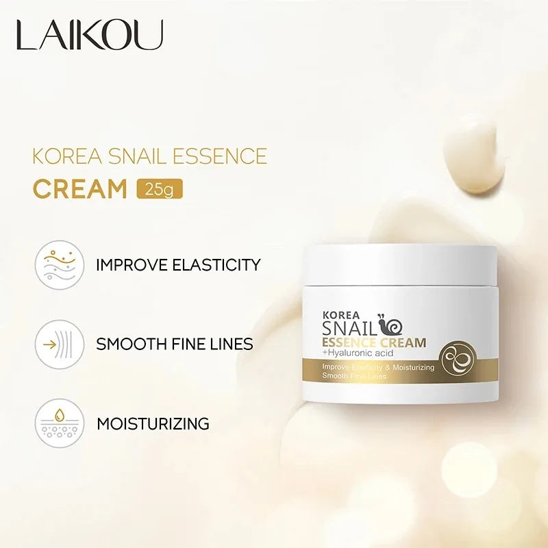 Creme Facial LAIKOU Caracol Anti-Idade 25g | Hidratante que Reduz Rugas e Repara a Pele