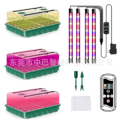 Kit Germinador com Luz LED Crescimento – Bandeja Sementes Regulagem Humidade e Ventilação | ZODOLAMP