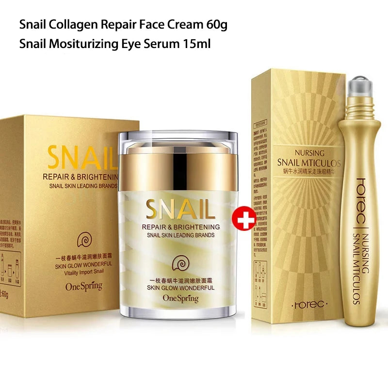 Creme Caracol Colágeno Anti-Idade | Clareia Pele, Reduz Olheiras e Remove Bolsas