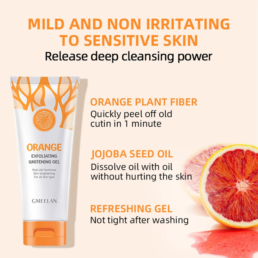 Gel Esfoliante de Laranja 50g - Removedor Células Mortas Iluminador Hidratante Cuidado Pele Coreano