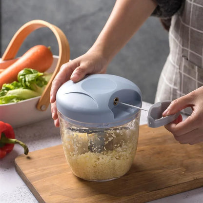Picador Alho Manual 500/900ml Rotativo - Triturador Cebola Vegetais Carne Acessório Cozinha
