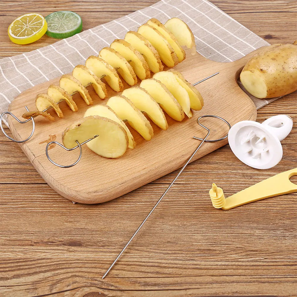 Fatiador Batata Espiral Giratório Inox