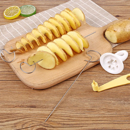 Fatiador Batata Espiral Giratório Inox
