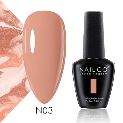 Verniz Gel NAILCO 15ml Série Vermelho Escuro – Cores Glitter UV Manicure Profissional Semi-Permanente