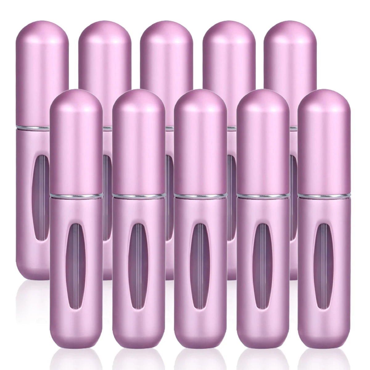 Frasco Perfume Recarga Inferior 5ml Kit 10un – Spray Recarregável Portátil Vazio Cosmético Viagem