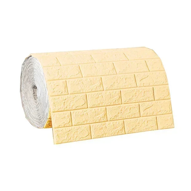 Papel de Parede 3D Autoadesivo Efeito Tijolo Antigo - 70cm x 1/5/10m Impermeável para Sala e Quarto