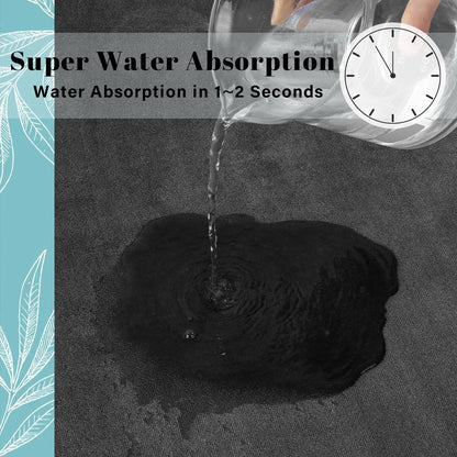 Tapete de Banho Super Absorvente Antiderrapante | Veludo Coral Premium