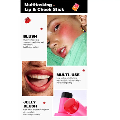 Blush Stick 2 em 1 Handaiyan | Tint Jelly para Lábios e Maçãs do Rosto