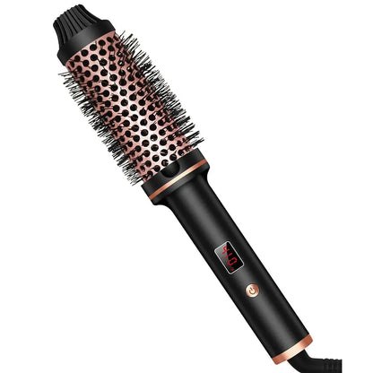 Modelador de Cabelo Iónico 3 em 1 | Alisador e Modelador Profissional | Ferro de Ondular Aquecido | Escova de Styling | Anti-Queimadura | Escova Térmica | Varinha de Caracóis