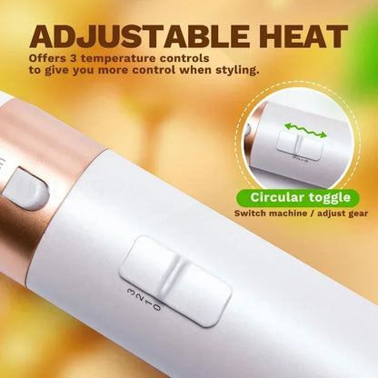 Secador Cabelo 5 em 1 Profissional 1000W - Modelador Alisador Caracóis Escova Rotativa Salão Casa