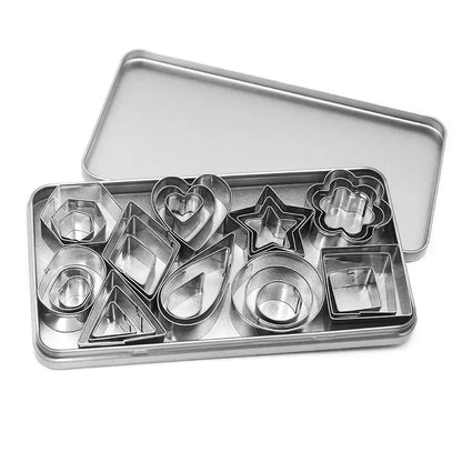 Kit 30 Formas Corte Aço Inox - Biscoitos Bolos