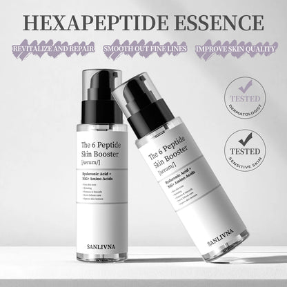 Sérum 6 Peptídeos Colágeno Pele – Niacinamida Ácido Hialurónico Hidratante Facial Todos Tipos Pele